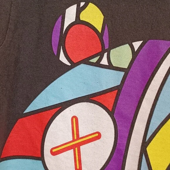 Imaginary Men's Shirt Black Graphic Sz S Teddy Bear Graffiti Color Streetwear - Picture 5 of 10